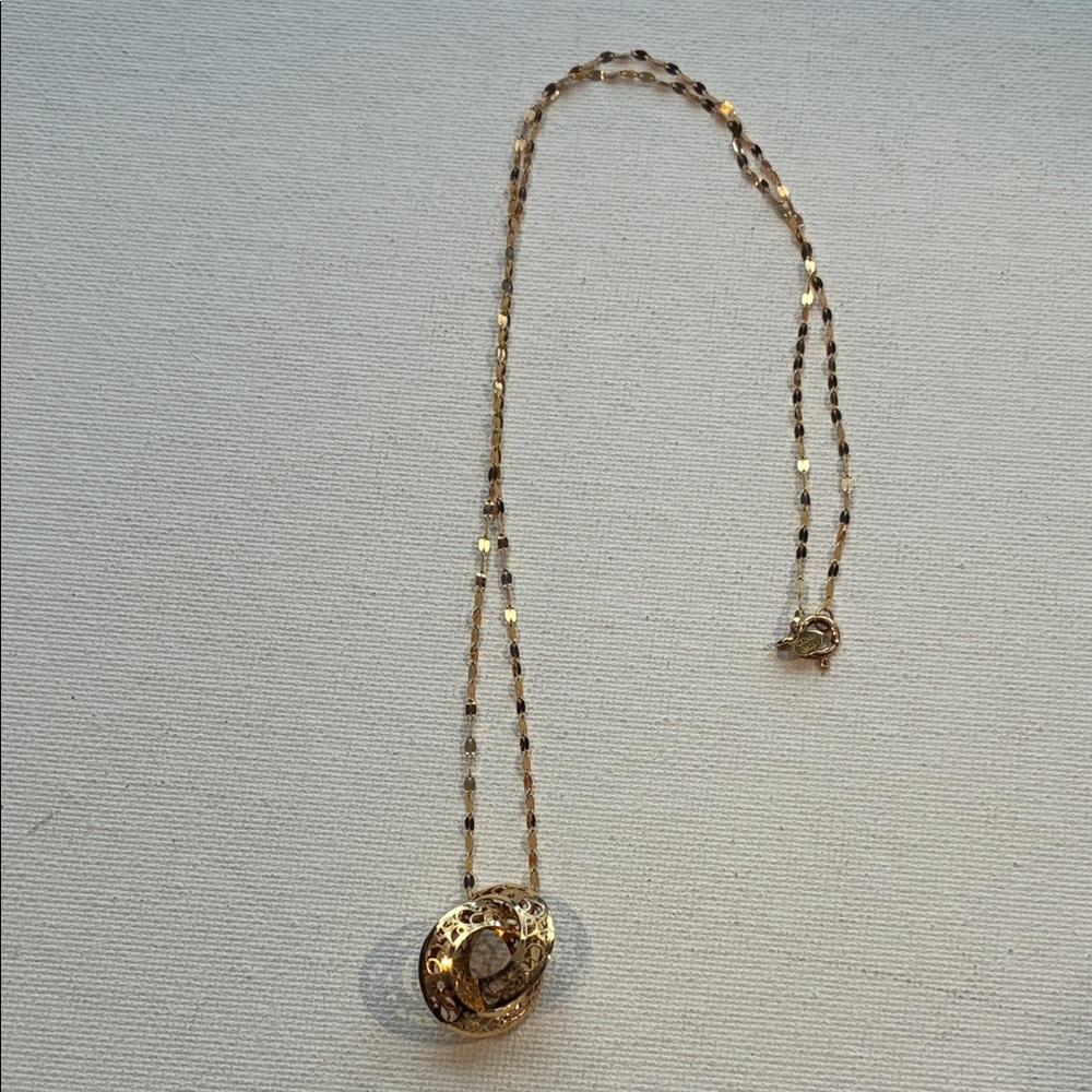 14k Gold Pendant Necklace  and 14k Chain (2 grams)